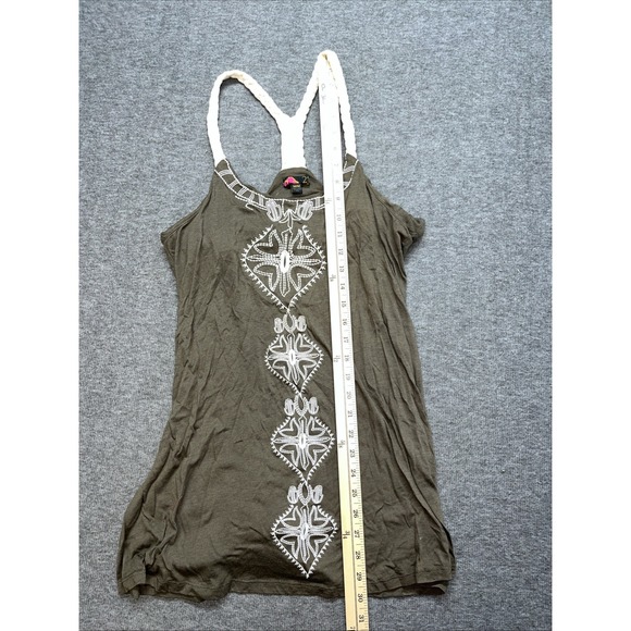Forever 21 Women's‎ Dress Medium Green Rope Sleeveless - Picture 2 of 7